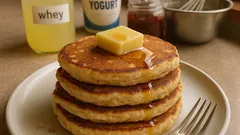 余ったホエーを捨てないで：炊飯器のホエーご飯とホットケーキ、30分水切り＆冷凍アレンジ