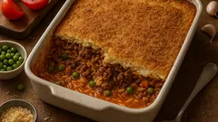 別茹でなしで手軽：ひき肉とクリタラキ（オルゾ）のギリシャ風オーブン焼き